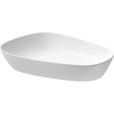 Meissen Keramik Kontra umywalka 60x40 cm nablatowa asymetryczna biały mat K682-010