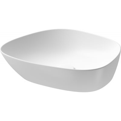 Meissen Keramik Kontra umywalka 48x40 cm nablatowa asymetryczna biały mat K682-011