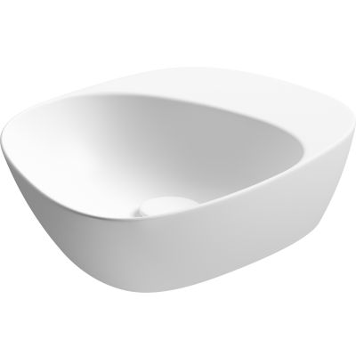 Meissen Keramik Kontra umywalka 48x40 cm nablatowa asymetryczna biały mat K682-012