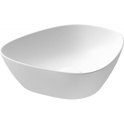 Meissen Keramik Kontra umywalka 39x37 cm nablatowa asymetryczna biały mat K682-014