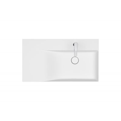 Meissen Keramik Kontra umywalka 80,5x45,5 cm prostokątna biała K682-044