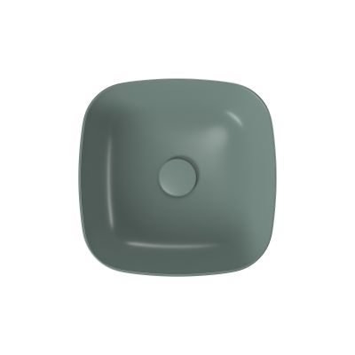 Meissen Keramik Farva umywalka 38x38 cm kwadratowa nablatowa zielona K712-027