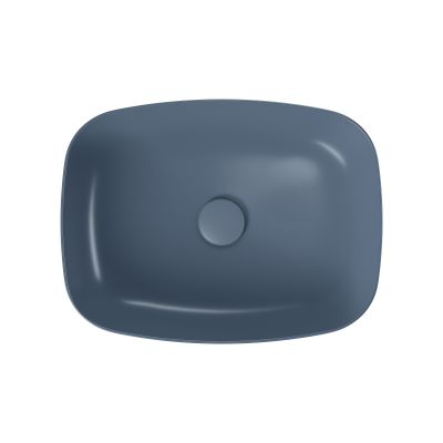 Meissen Keramik Farva umywalka 50x38,5 cm prostokątna nablatowa niebieska K712-028