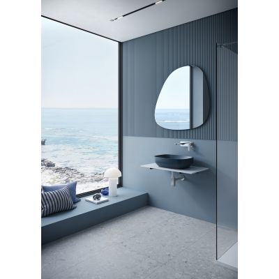 Meissen Keramik Farva umywalka 50x38,5 cm prostokątna nablatowa niebieska K712-028