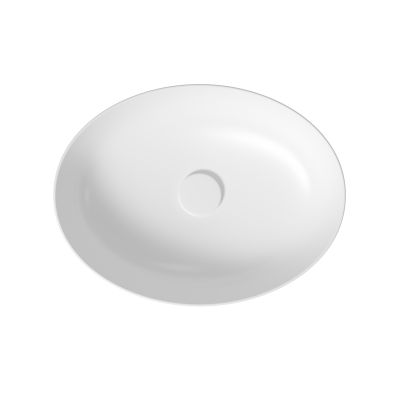 Meissen Keramik Farva umywalka 50x38,5 cm owalna nablatowa biała K712-044