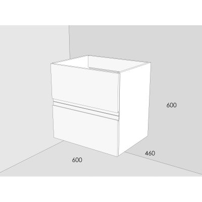 Mebelmark Empoli szafka 60 cm podumywalkowa wisząca biały połysk EMP.PUW.60.2.0.0.1