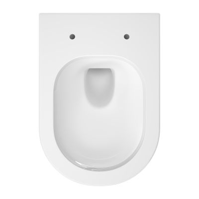 Mito Mesta miska WC z deską wolnoopadającą wisząca bez kołnierza ze spłukiwaniem wirowym biały połysk S4037-001