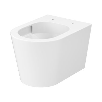 Mito Mesta miska WC z deską wolnoopadającą wisząca bez kołnierza ze spłukiwaniem wirowym biały połysk S4037-001