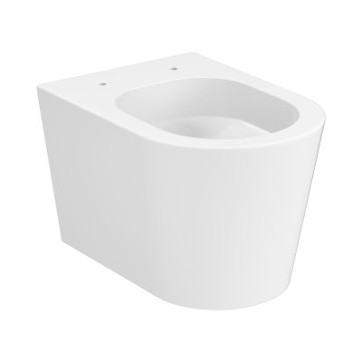 Mito Mesta miska WC z deską wolnoopadającą wisząca bez kołnierza ze spłukiwaniem wirowym biały połysk S4037-001