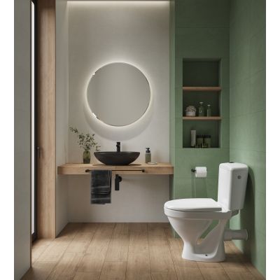 Mito Savio umywalka 50x38 cm owalna nablatowa antracyt K711-021