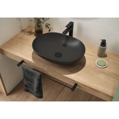 Mito Savio umywalka 50x38 cm owalna nablatowa antracyt K711-021