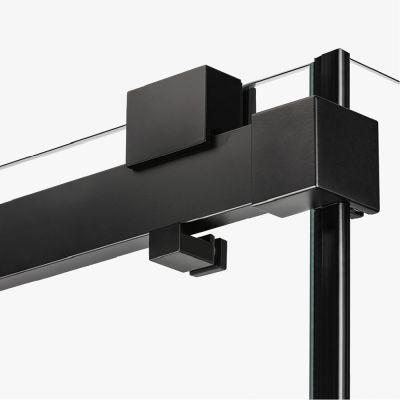 New Trendy Softi Black drzwi prysznicowe 140 cm rozsuwane czarny mat/szkło przezroczyste EXK-3954