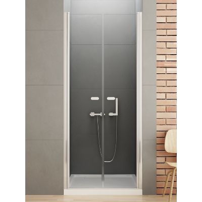 New Trendy New Soleo drzwi prysznicowe 80 cm uchylne chrom połysk/szkło przezroczyste D-0124A