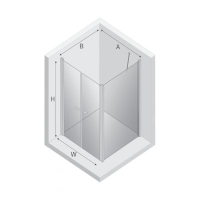 New Trendy New Soleo kabina prysznicowa 70x90 cm prostokątna chrom połysk/szkło przezroczyste D-0143A/D-0092B