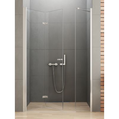 New Trendy New Soleo drzwi prysznicowe 100 cm składane lewe chrom połysk/szkło przezroczyste D-0148A/D-0095B