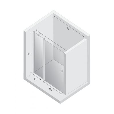 New Trendy New Soleo drzwi prysznicowe 110 cm uchylne chrom połysk/szkło przezroczyste D-0157A-WK