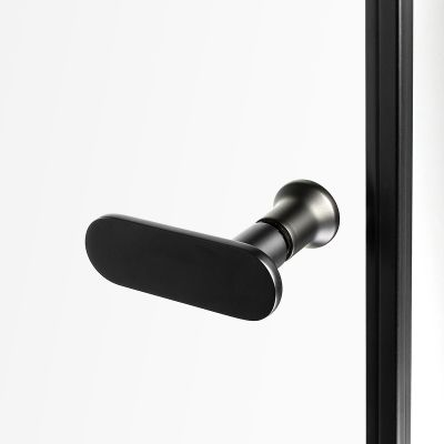 New Trendy New Soleo Black drzwi prysznicowe 120 cm składane prawe czarny mat/szkło przezroczyste D-0228A