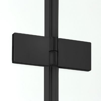 New Trendy New Soleo Black drzwi prysznicowe 120 cm składane prawe czarny mat/szkło przezroczyste D-0228A