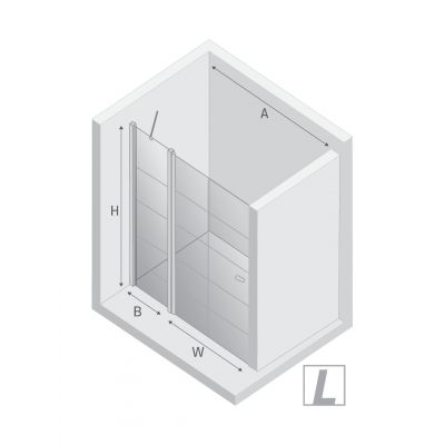 New Trendy New Soleo Black drzwi prysznicowe 90 cm uchylne czarny mat/szkło przezroczyste D-0279A