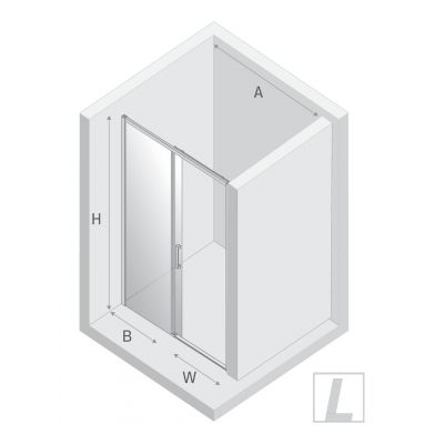 New Trendy Prime drzwi prysznicowe 120 cm rozsuwane chrom połysk/szkło przezroczyste D-0302A