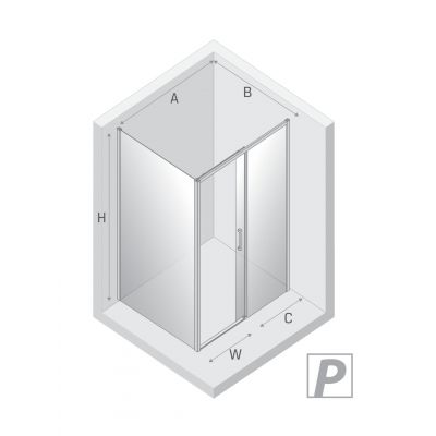 New Trendy Prime kabina prysznicowa 140x70 cm prostokątna chrom połysk/szkło przezroczyste D-0307A/D-0122B