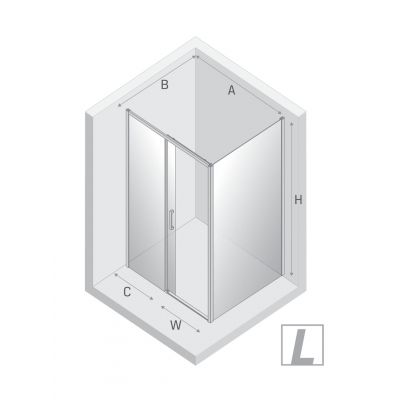 New Trendy Prime kabina prysznicowa 150x100 cm prostokątna chrom połysk/szkło przezroczyste D-0308A/D-0125B