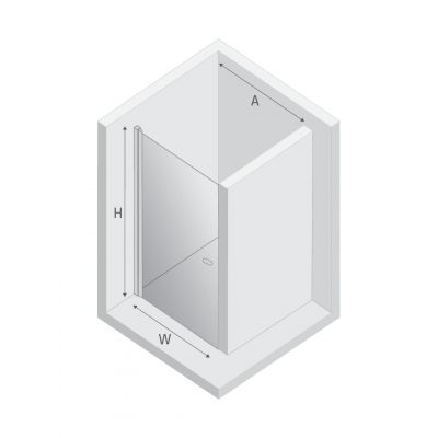 New Trendy New Soleo Light Gold drzwi prysznicowe 70 cm uchylne złoty połysk/szkło przezroczyste D-0450A