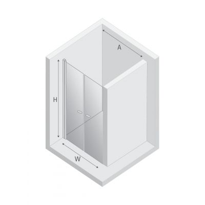 New Trendy New Soleo Light Gold drzwi prysznicowe 120 cm uchylne złoty połysk/szkło przezroczyste D-0459A