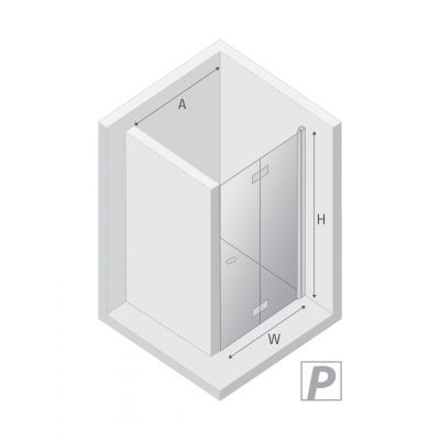 New Trendy New Soleo Light Gold drzwi prysznicowe 70 cm składane złoty połysk/szkło przezroczyste D-0461A