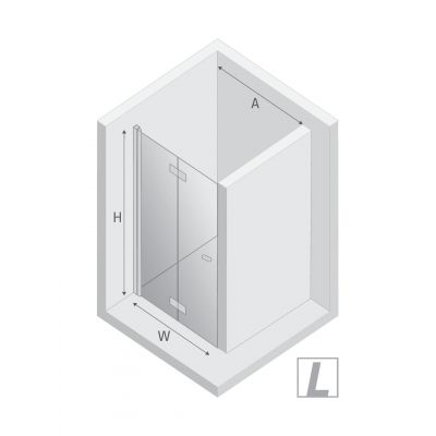 New Trendy New Soleo Light Gold drzwi prysznicowe 80 cm składane złoty połysk/szkło przezroczyste D-0462A