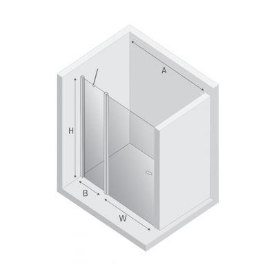 New Trendy New Soleo Light Gold drzwi prysznicowe 90 cm uchylne złoty połysk/szkło przezroczyste D-0482A