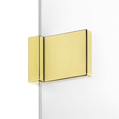 New Trendy Avexa Gold Shine kabina prysznicowa 80 cm kwadratowa prawa złoty połysk/szkło przezroczyste EXK-1647