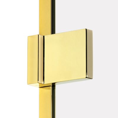 New Trendy Avexa Gold Shine kabina prysznicowa 90x100 cm prostokątna prawa złoty połysk/szkło przezroczyste EXK-1663