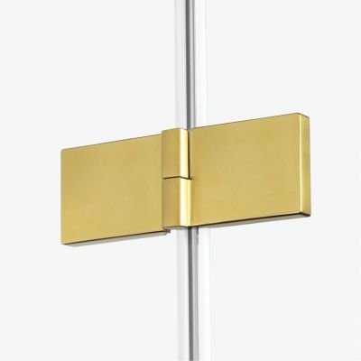 New Trendy Avexa Gold Brushed kabina prysznicowa 90x110 cm prostokątna prawa złoty szczotkowany/szkło przezroczyste EXK-1749