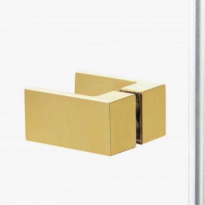 New Trendy Avexa Gold Brushed kabina prysznicowa 90x110 cm prostokątna prawa złoty szczotkowany/szkło przezroczyste EXK-1749