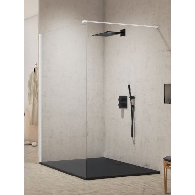New Trendy New Modus White ścianka prysznicowa walk-in 130 cm biały mat/szkło przezroczyste EXK-2207