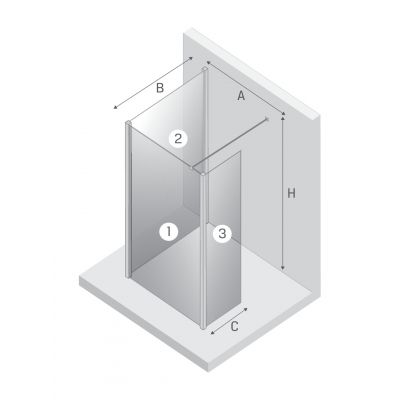 New Trendy New Modus White ścianka prysznicowa walk-in 80 cm biały mat/szkło przezroczyste EXK-2255