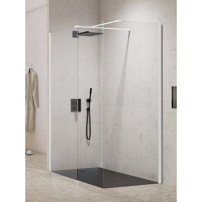 New Trendy New Modus White kabina prysznicowa walk-in 150x90 cm prostokątna biały mat/szkło przezroczyste EXK-2294