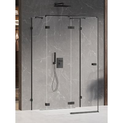 New Trendy Avexa Black kabina prysznicowa 100x100 cm kwadratowa lewa czarny mat/szkło przezroczyste EXK-2610