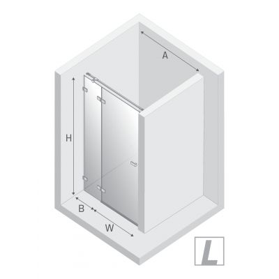 New Trendy Avexa White drzwi prysznicowe 140 cm wnękowe lewe biały mat/szkło przezroczyste EXK-2699