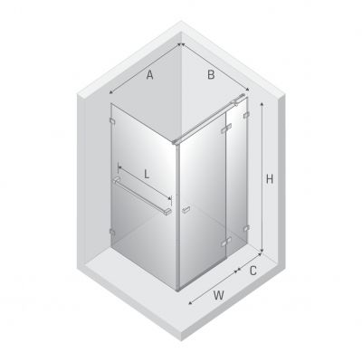 New Trendy Avexa White kabina prysznicowa 120x100 cm prostokątna prawa biały mat/szkło przezroczyste EXK-2808