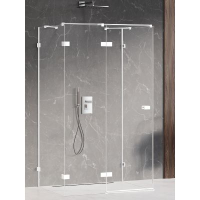 New Trendy Avexa White kabina prysznicowa 110x100 cm prostokątna lewa biały mat/szkło przezroczyste EXK-2867