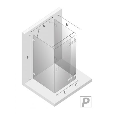 New Trendy Avexa White kabina prysznicowa 110x80 cm prostokątna prawa biały mat/szkło przezroczyste EXK-2895