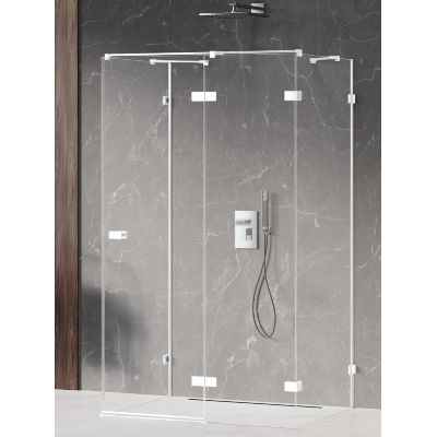 New Trendy Avexa White kabina prysznicowa 110x110 cm kwadratowa prawa biały mat/szkło przezroczyste EXK-2898