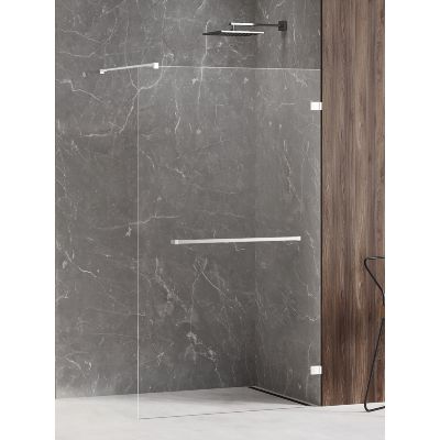 New Trendy Avexa White ścianka prysznicowa walk-in 120 cm biały mat/szkło przezroczyste EXK-2945
