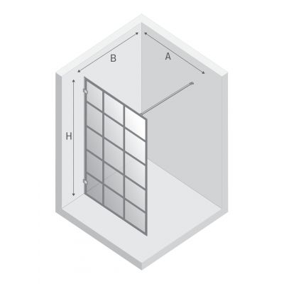 New Trendy Avexa White ścianka prysznicowa walk-in 80 cm biały mat/szkło przezroczyste EXK-2983