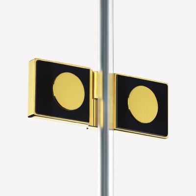 New Trendy Avexa Gold Shine kabina prysznicowa 120x80 cm prostokątna lewa złoty połysk/szkło przezroczyste EXK-3187