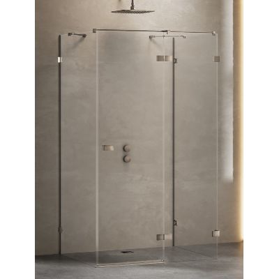 New Trendy Avexa kabina prysznicowa 120x100 cm prostokątna prawa gunmetal szczotkowany/szkło przezroczyste EXK-3460