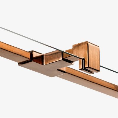 New Trendy Avexa Copper Brushed kabina prysznicowa 110x120 cm prostokątna przyścienna prawa miedź szczotkowana/szkło przezroczyste EXK-3743