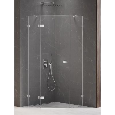 New Trendy Avexa kabina prysznicowa 80x80 cm chrom lewa połysk/szkło przezroczyste EXK-3884